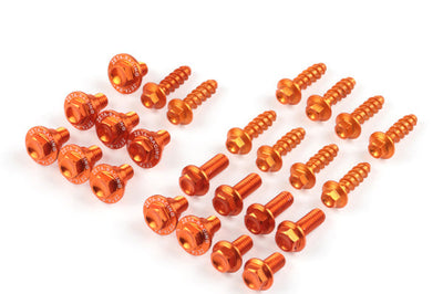 Zeta Aluminum Bolt Kit Yam Blue - Orange - Offroad Collection