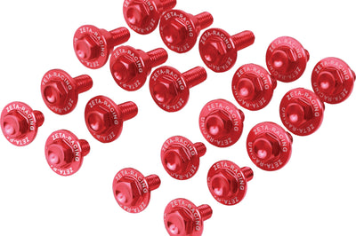 Zeta Aluminum Bolt Kit Yam Blue - Red - Offroad Collection