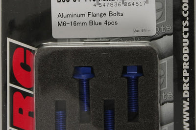 Drc Aluminum Flange Bolts Titanium M6x35mm 4/pk - Blue - Tires & Wheels
