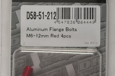 Drc Aluminum Flange Bolts Titanium M6x35mm 4/pk - Red - Tires & Wheels