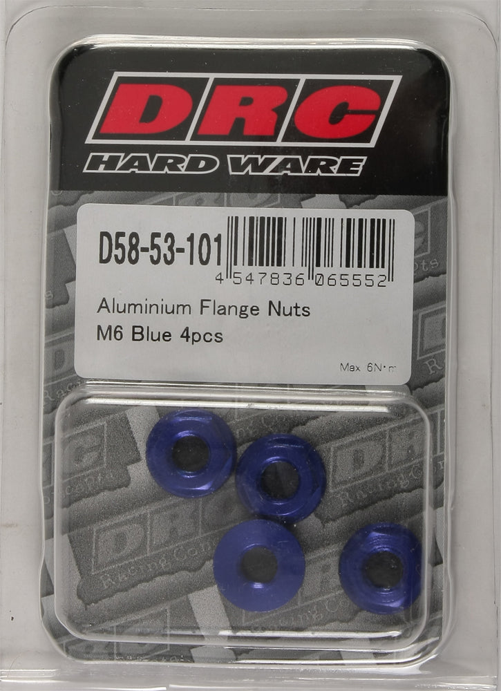 Drc Aluminum Flange Nuts Titanium M6x12mm 4/pk - Blue - Tires & Wheels