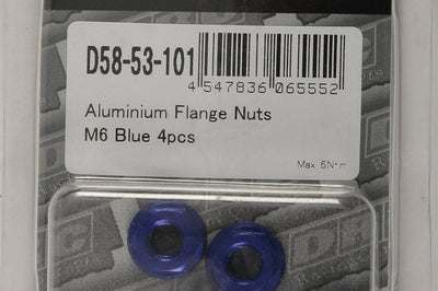 Drc Aluminum Flange Nuts Titanium M6x12mm 4/pk - Blue - Tires & Wheels