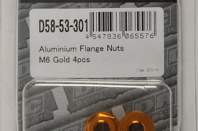 Drc Aluminum Flange Nuts Titanium M6x12mm 4/pk - Gold - Tires & Wheels