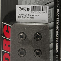 Drc Aluminum Flange Nuts Titanium M6x12mm 4/pk - Blue - Tires & Wheels