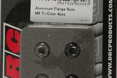 Drc Aluminum Flange Nuts Titanium M6x12mm 4/pk - Tires & Wheels
