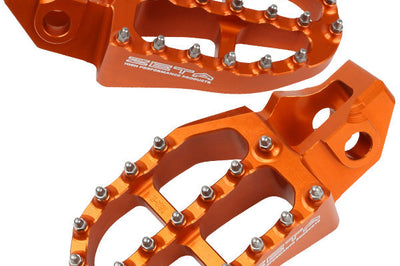 Zeta Aluminum Footpegs Black Yam - Orange - Street Collection