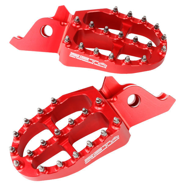 Zeta Aluminum Footpegs Black Yam - Red - Street Collection