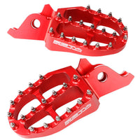 Zeta Aluminum Footpegs Black Yam - Red - Street Collection