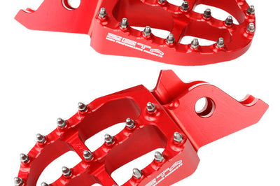Zeta Aluminum Footpegs Black Yam - Red - Street Collection
