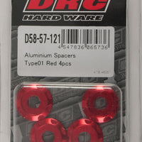 Drc Aluminum Spacers Type 1 Titanium M6x12mm 4/pk - Tires & Wheels