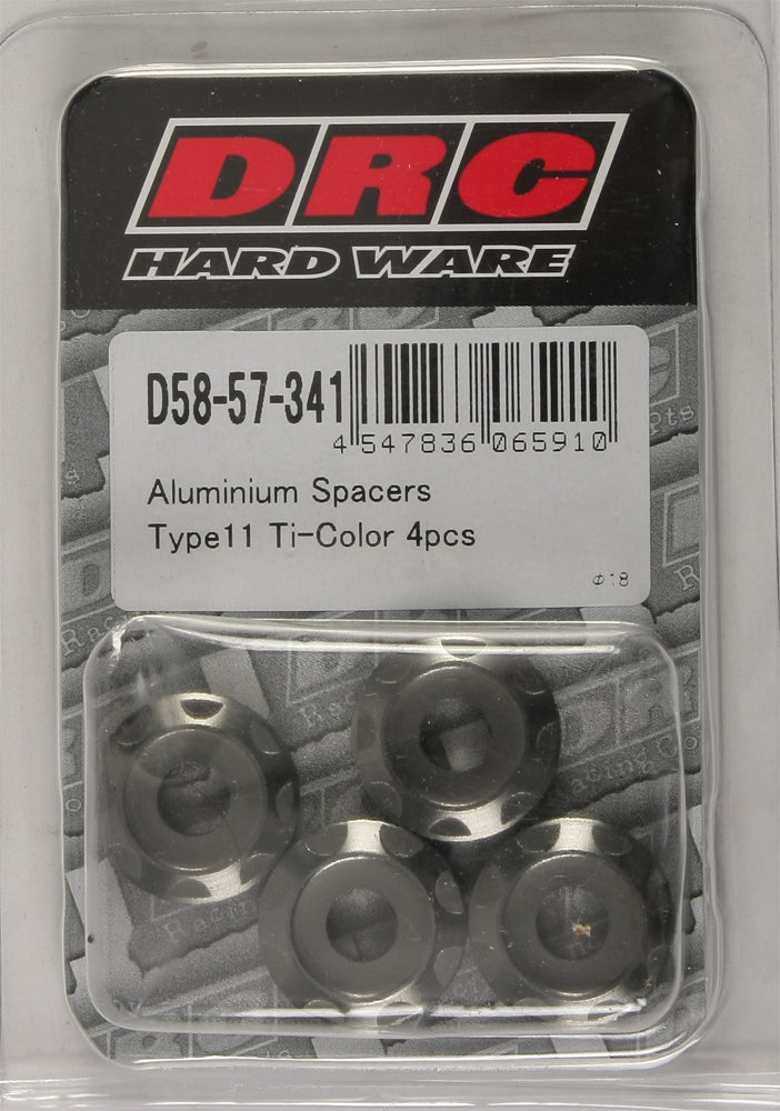 Drc Aluminum Spacers Type 11 Titanium M6x12mm 4/pk - Tires & Wheels