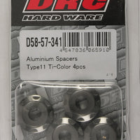 Drc Aluminum Spacers Type 11 Titanium M6x12mm 4/pk - Tires & Wheels