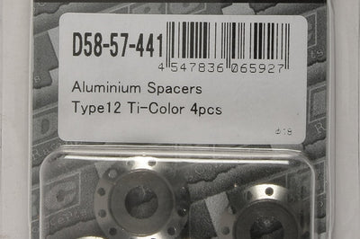 Drc Aluminum Spacers Type 12 Titanium M6x12mm 4/pk - Tires & Wheels