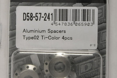 Drc Aluminum Spacers Type 2 Titanium M6x12mm 4/pk - Tires & Wheels