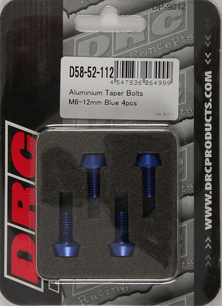 Drc Aluminum Taper Bolts Titanium M6x35mm 4/pk - Blue - Tires & Wheels