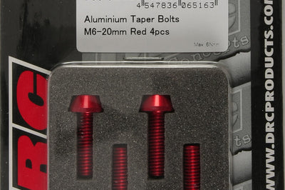 Drc Aluminum Taper Bolts Titanium M6x35mm 4/pk - Red - Tires & Wheels