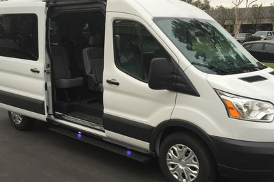 AMP Research 2014-2017 Ford Transit PowerStep Plug N Play - Black - Nerf Bars & Running Boards