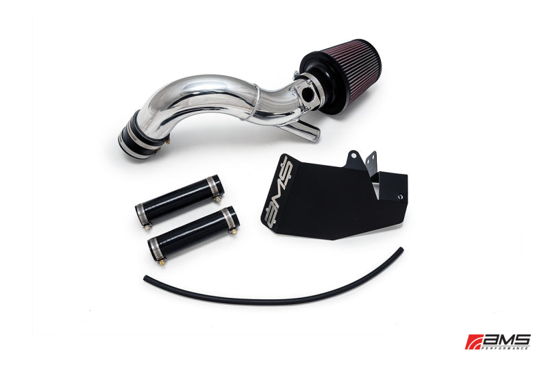 AMS Performance 08-15 Mitsubishi EVO X Replacement Intake Pipe w/MAF Housing & Bungs - Black - Air Systems