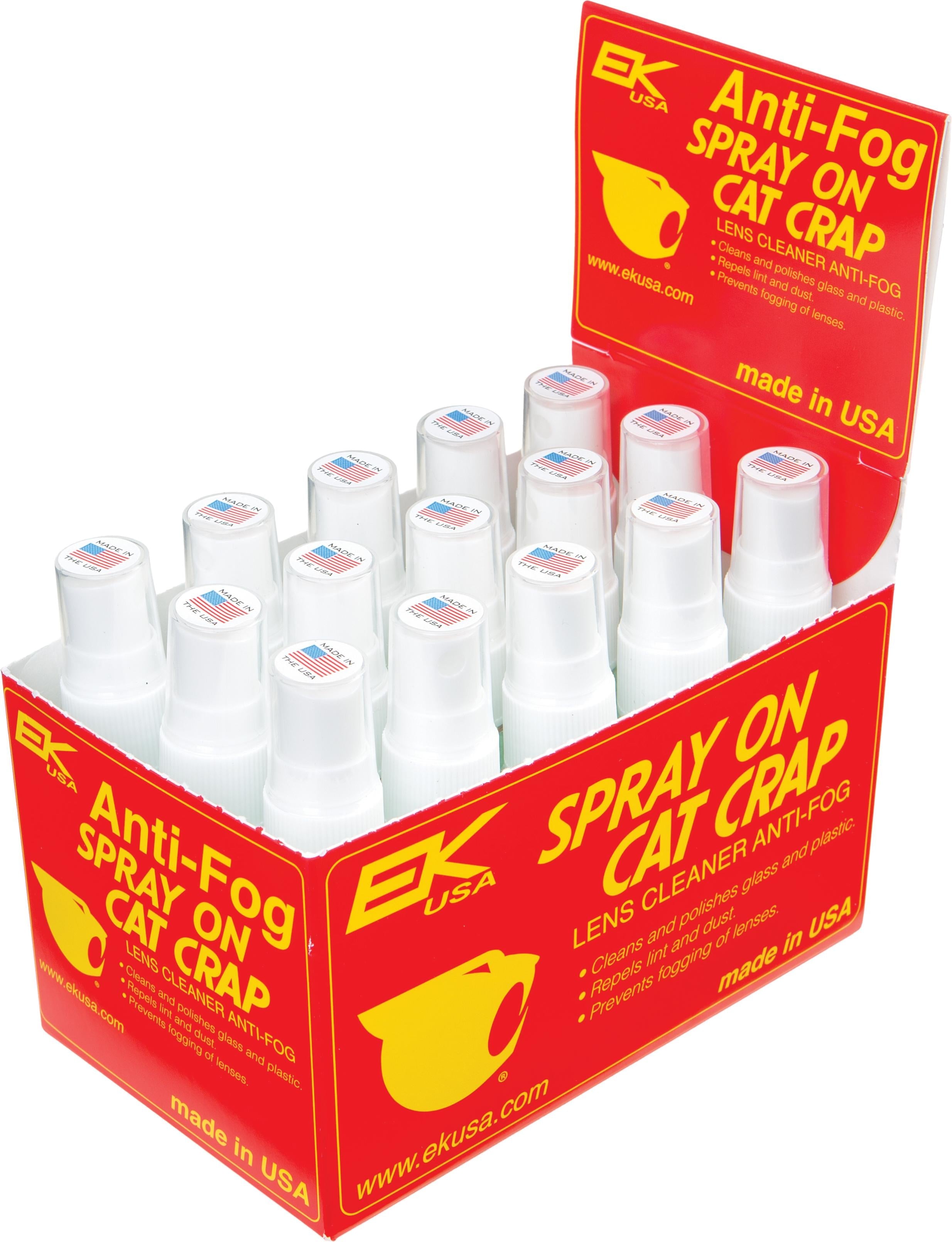 Cat Crap Anti-fog Lens Cleaner Spray On 1oz 15/pk Display - Watercraft Collection