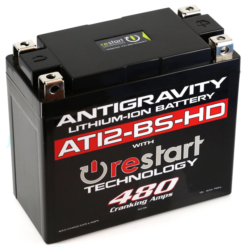 Antigravity Batteries YT12-BS High Power Lithium Battery w/Re-Start - Starting & Charging