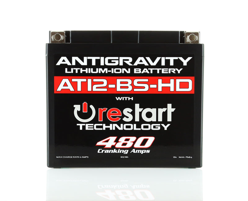 Antigravity Batteries YT12-BS High Power Lithium Battery w/Re-Start - Starting & Charging