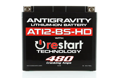 Antigravity Batteries YT12-BS High Power Lithium Battery w/Re-Start - Starting & Charging