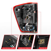 ANZO Anzo 04-15 Nissan Titan Full LED Tailights Chrome Housing Red/Clear Lens - Lights