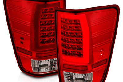 ANZO Anzo 04-15 Nissan Titan Full LED Tailights Chrome Housing Red/Clear Lens - Lights