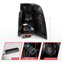 ANZO 07-17 Ford Expedition LED Taillights w/ Light Bar Black Housing Smoke Lens - Lights