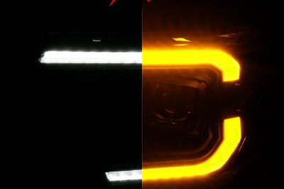 ANZO 12-15 Toyota Tacoma Projector Headlights - w/ Light Bar Switchback Black Housing - Lights