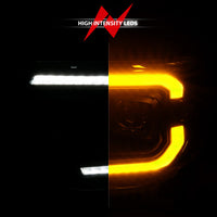 ANZO 12-15 Toyota Tacoma Projector Headlights - w/ Light Bar Switchback Black Housing - Lights