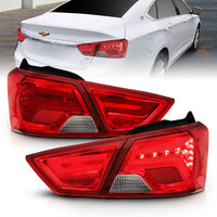 ANZO 14-18 Chevrolet Impala LED Taillights Red/Clear - Lights