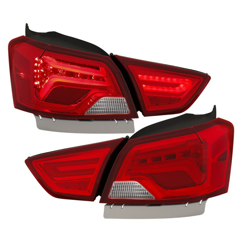 ANZO 14-18 Chevrolet Impala LED Taillights Red/Clear - Lights