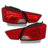 ANZO 14-18 Chevrolet Impala LED Taillights Red/Clear - Lights