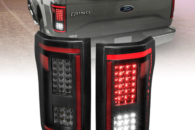 ANZO 15-17 Ford F-150 LED Taillights - Smoke - Lights