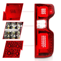 ANZO Anzo 19-21 Chevy Silverado Work Truck Full LED Tailights Chrome Housing Red Lens G2(w/C Light Bars) - Lights