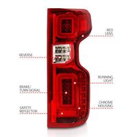 ANZO Anzo 19-21 Chevy Silverado Work Truck Full LED Tailights Chrome Housing Red Lens G2(w/C Light Bars) - Lights