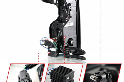 ANZO Anzo 19-21 Chevy Silverado Work Truck Full LED Tailights Chrome Housing Red Lens G2(w/C Light Bars) - Lights