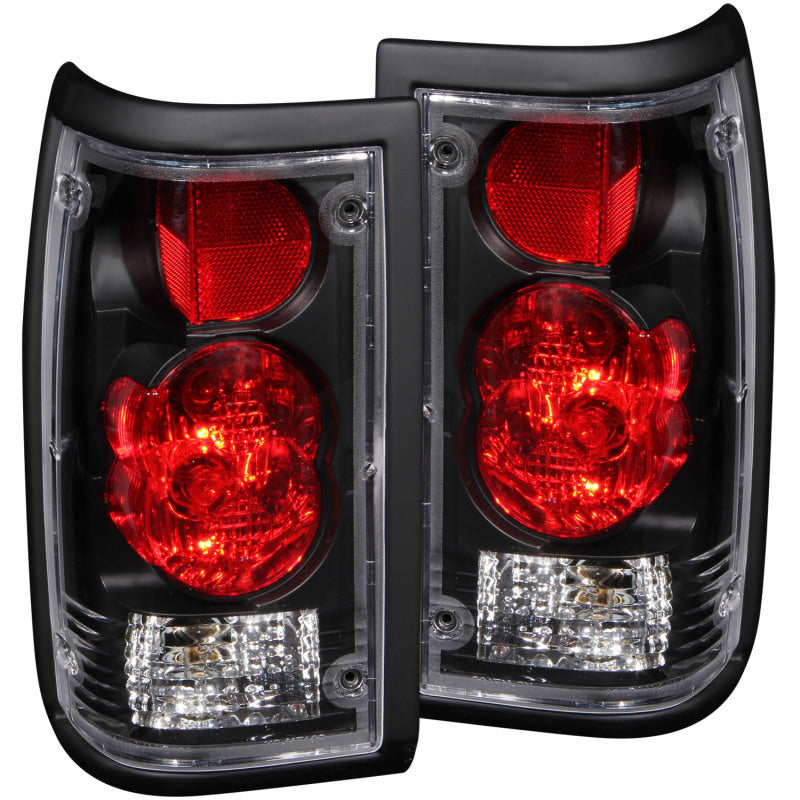 ANZO 1986-1993 Mazda B2000 Taillights Black - Lights