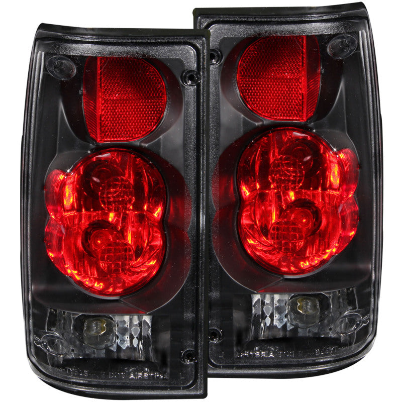 ANZO 1989-1995 Toyota Pickup Taillights Black - Lights