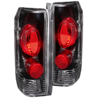 ANZO 1989-1996 Ford F-150 Taillights Black - Lights