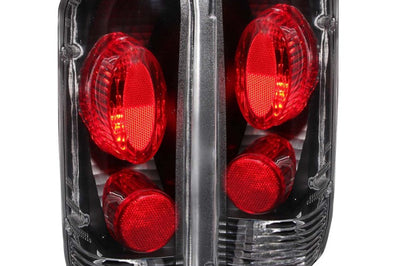 ANZO 1989-1996 Ford F-150 Taillights Black - Lights