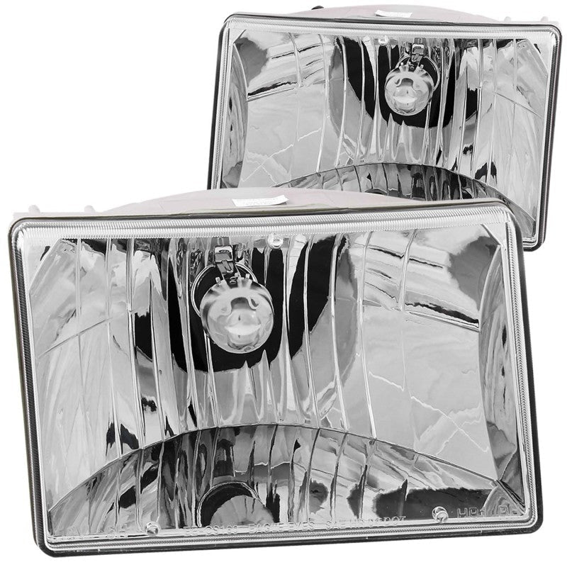 ANZO 1993-1998 Jeep Grand Cherokee Crystal Headlights Chrome - Lights