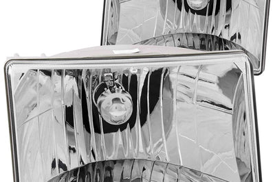 ANZO 1993-1998 Jeep Grand Cherokee Crystal Headlights Chrome - Lights