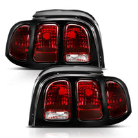 ANZO 1994-1998 Ford Mustang Taillight Dark Red Lens (OE Style) - Lights