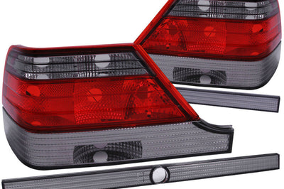 ANZO 1995-1999 Mercedes Benz S Class W140 Taillights Red/Smoke - Lights