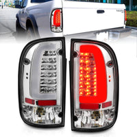 ANZO 1995-2004 Toyota Tacoma LED Taillights Chrome Housing Clear Lens (Pair) - Lights
