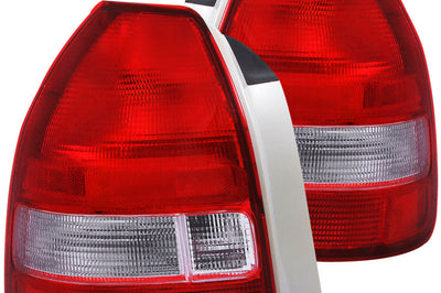ANZO 1996-2000 Honda Civic Taillights Red/Clear - Lights