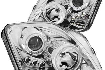 ANZO 1997-2001 Honda Prelude Projector Headlights w/ Halo Chrome LED - Lights
