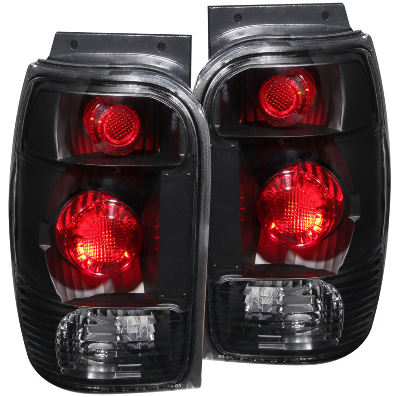 ANZO 1998-2001 Ford Explorer Taillights Black - Lights